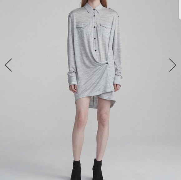 rag & bone Dresses & Skirts - NWT - Rag & Bone Heather Grey Leyton Shirt Dress Size Medium